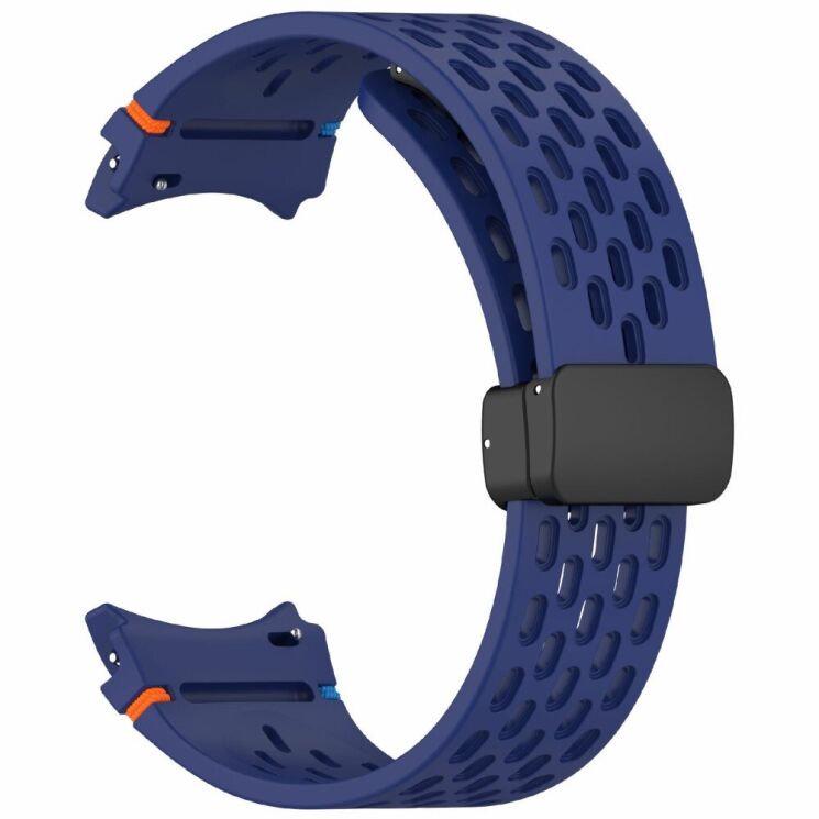 Ремешок Deexe Astra Strap для Samsung Galaxy Watch 4 / 4 Classic / 5 / 5 Pro / 6 / 6 Classic / 7 / FE - Midnight Blue: фото 4 из 7