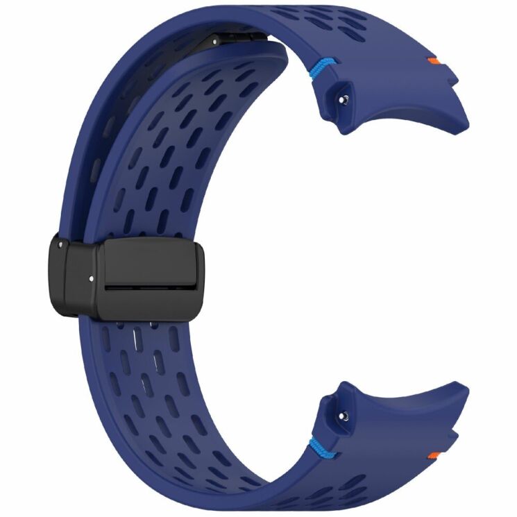 Ремешок Deexe Astra Strap для Samsung Galaxy Watch 4 / 4 Classic / 5 / 5 Pro / 6 / 6 Classic / 7 / FE - Midnight Blue: фото 3 из 7