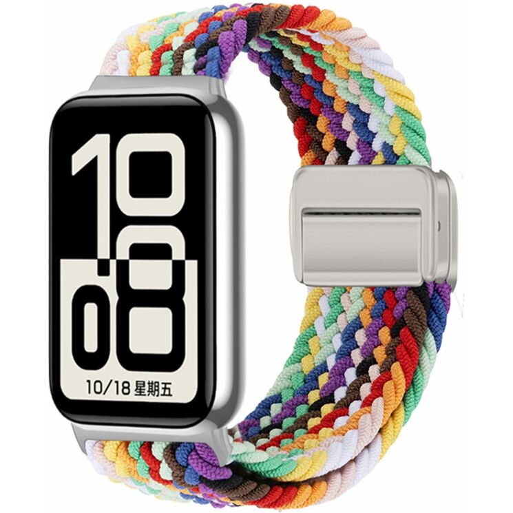 Ремешок Deexe Braided Loop для Honor Band 11 / 11 Pro - Rainbow: фото 2 из 6