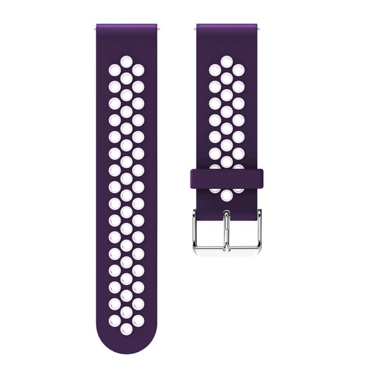 Ремінець Deexe Dual Color для Samsung Galaxy Watch 42mm - Dark Purple/Light Purple: фото 3 з 4