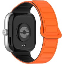 Ремешок Deexe Flexible Fit для Xiaomi Redmi Watch 4 / Mi Smart Band 8 Pro / Band 9 Pro - Black / Orange: фото 1 из 6