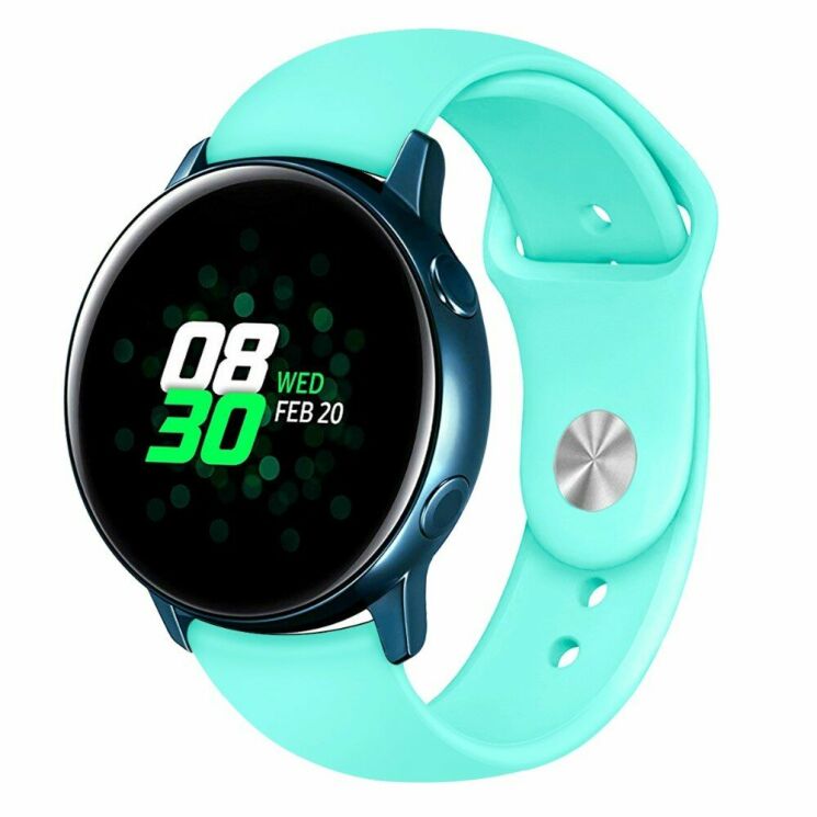 Ремешок Deexe Flexible Watch Band для Samsung Watch Active / Active 2 40mm / Active 2 44mm - Cyan: фото 3 из 4
