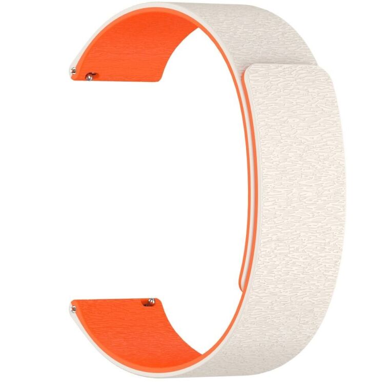 Ремешок Deexe Magnetic Silicone Strap для Huawei Watch GT 5 (46mm) - Starlight / Orange: фото 2 из 6
