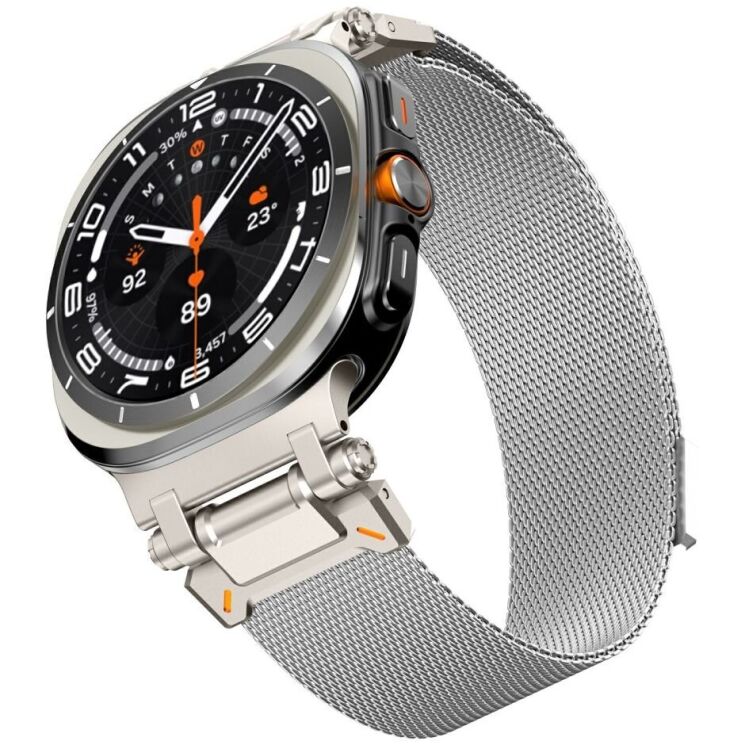 Ремешок Deexe Milanese Design для Samsung Galaxy Watch Ultra (47mm) - Silver: фото 3 из 5