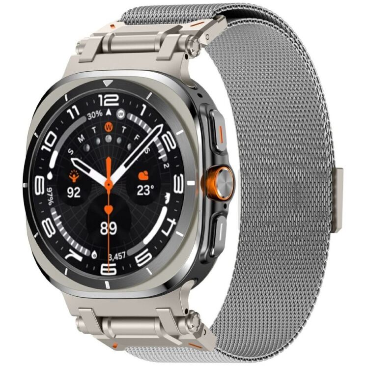 Ремешок Deexe Milanese Design для Samsung Galaxy Watch Ultra (47mm) - Silver: фото 2 из 5