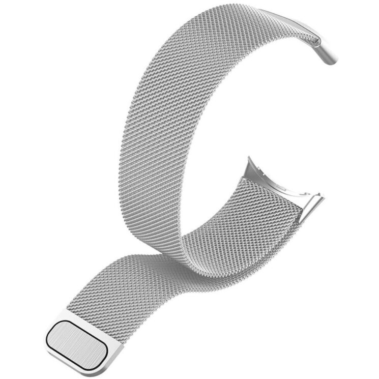 Ремешок Deexe Milanese Loop для Google Pixel Watch / Watch 2 / Watch 3 (41mm) - Silver: фото 5 из 8