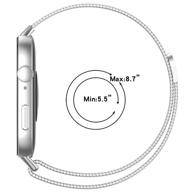 Ремінець Deexe Milanese Stainless Steel для Huawei Watch Fit 3 - Gold: фото 7 з 8