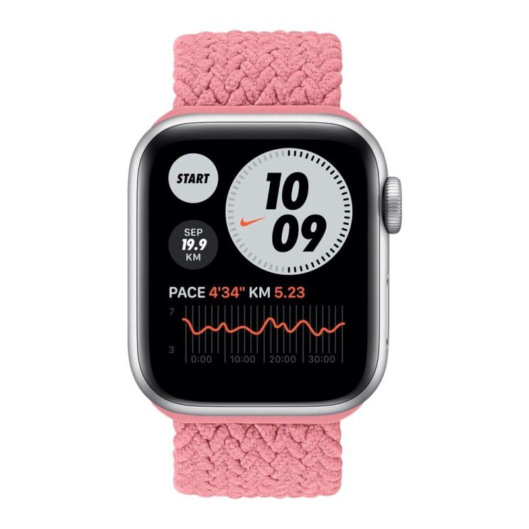 Ремінець Deexe Nylon Knitting для Apple Watch 42 (Series 10) / 41 / 40 / SE 40 / 38 - Pink: фото 3 з 6