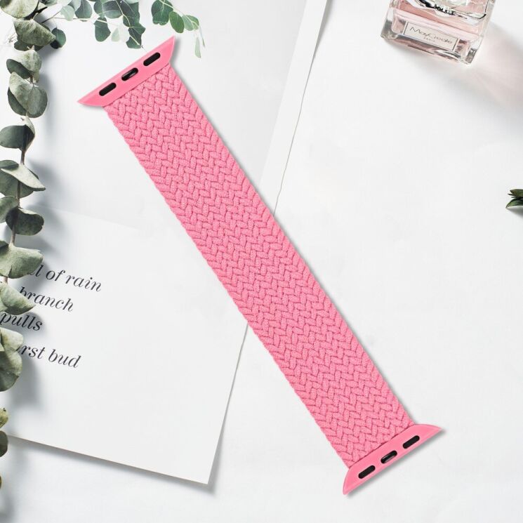 Ремінець Deexe Nylon Knitting для Apple Watch 42 (Series 10) / 41 / 40 / SE 40 / 38 - Pink: фото 4 з 6
