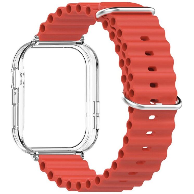 Ремешок Deexe Ocean Silicone для Huawei Watch Fit 3 - Red: фото 3 из 3