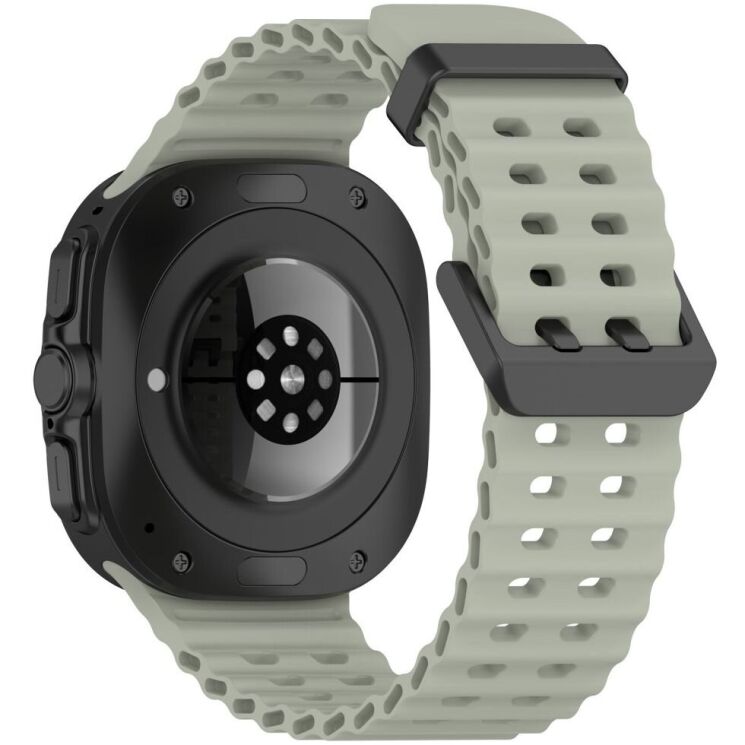 Ремешок Deexe Ocean Strap для Samsung Galaxy Watch Ultra (47mm) - Grey Green: фото 1 из 9