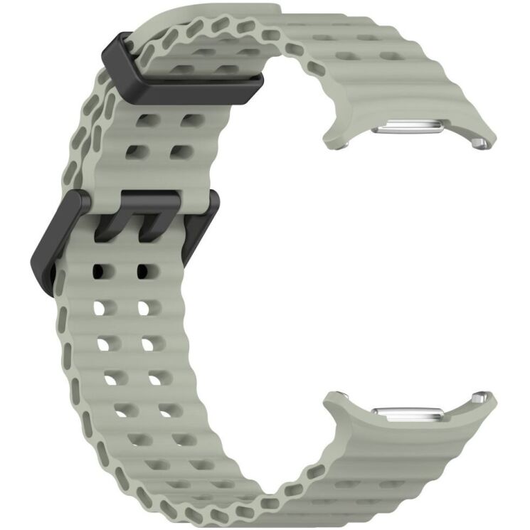 Ремешок Deexe Ocean Strap для Samsung Galaxy Watch Ultra (47mm) - Grey Green: фото 3 из 9