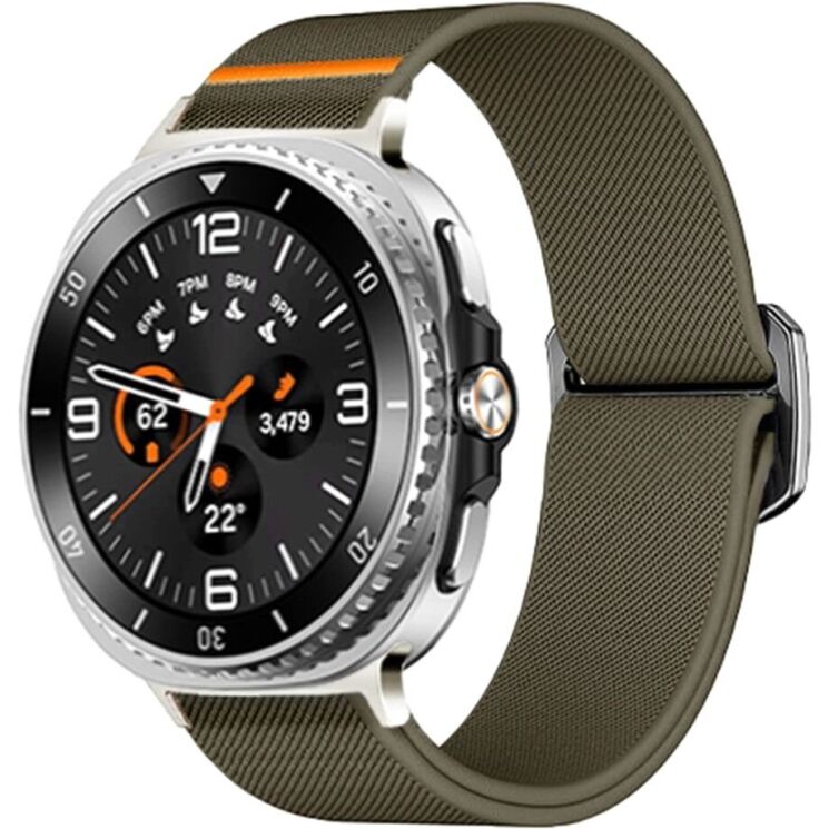 Ремінець Deexe Orbit Flex для Samsung Galaxy Watch 8 (40/44mm) / 8 Classic - Army Green: фото 2 з 5