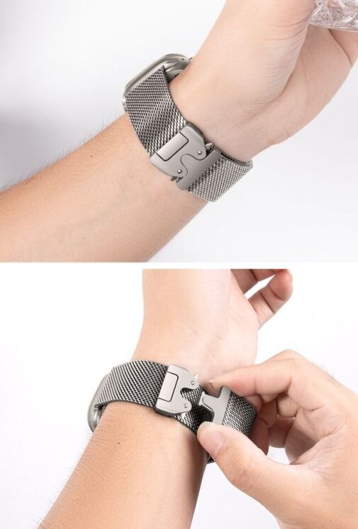 Ремінець Deexe Polaris Strap для Apple Watch 42 (Series 10) / 41 / 40 / SE 40 / 38 - Silver: фото 12 з 12