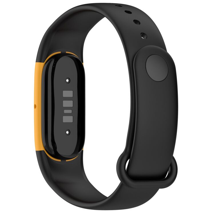 Ремешок Deexe Soft Silicone для Google Fitbit Air - Black / Yellow: фото 2 из 8