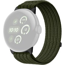 Ремешок Deexe Soft Weave для Google Pixel Watch 4 / 3 / 2 / 1 (41mm) - Dark Green: фото 1 из 5