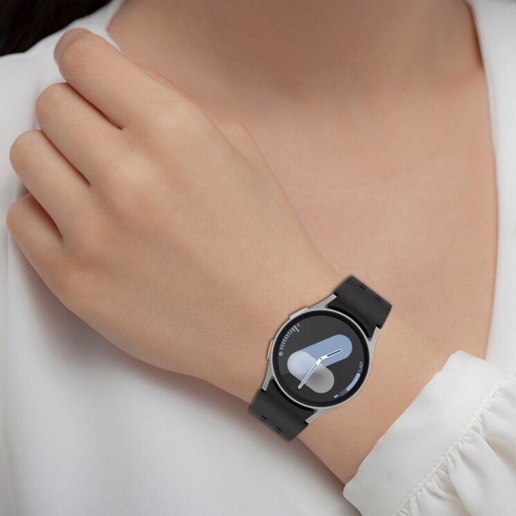 Ремінець Deexe Sport Loop для Samsung Galaxy Watch 4 / 5 / 6 / 7 / FE (40mm) - Grey: фото 6 з 12