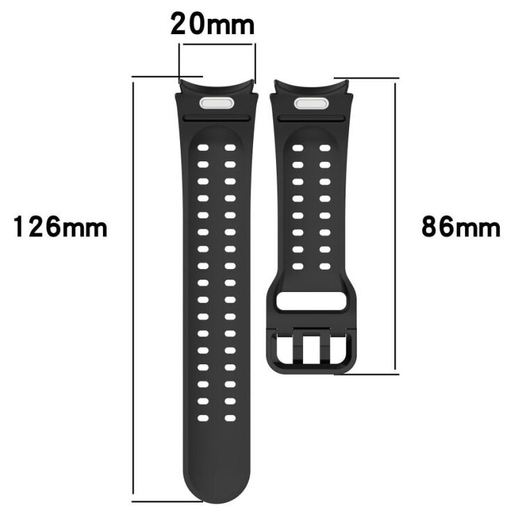 Ремінець Deexe Sport Loop для Samsung Galaxy Watch 4 / 5 / 6 / 7 / FE (40mm) - Grey: фото 12 з 12