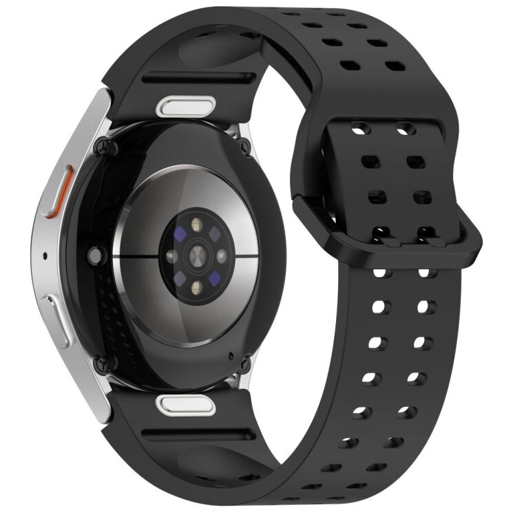 Ремінець Deexe Sport Loop для Samsung Galaxy Watch 4 / 5 / 6 / 7 / FE (40mm) - Black: фото 1 з 12