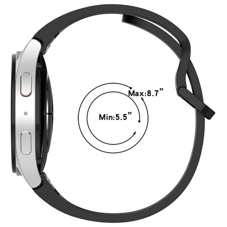 Ремінець Deexe Sport Loop для Samsung Galaxy Watch 4 / 5 / 6 / 7 / FE (40mm) - Grey: фото 5 з 12