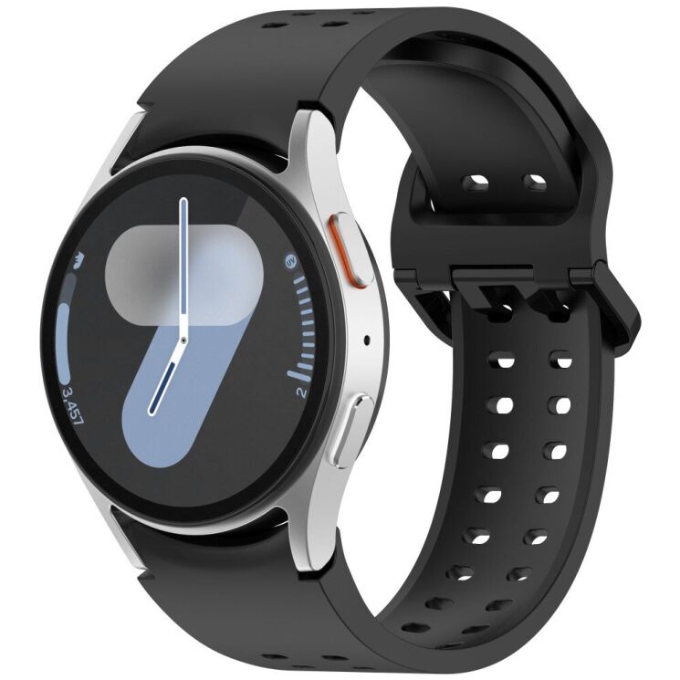 Ремінець Deexe Sport Loop для Samsung Galaxy Watch 4 / 5 / 6 / 7 / FE (40mm) - Black: фото 2 з 12