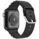 Ремінець Deexe Stripes Series для Apple Watch 42 (Series 10/11) / 41 / 40 / SE 40 / 38 - Black (251855B). Фото 1 з 7