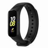 Ремінець Deexe Twill Silicone для Samsung Galaxy Fit E (SM-R375) - Black: фото 1 з 6