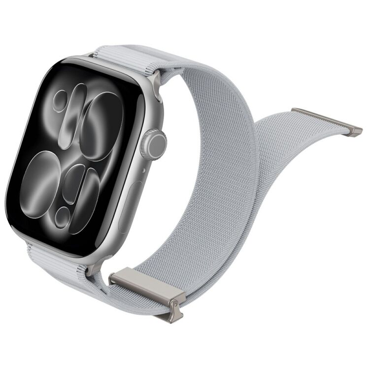Ремінець DUX DUCIS YM Series для Apple Watch 46 / 45 / 44 / SE 44 / 42 (Series 1-3) / Ultra / Ultra 2 / Ultra 3 - Light Grey: фото 3 з 11