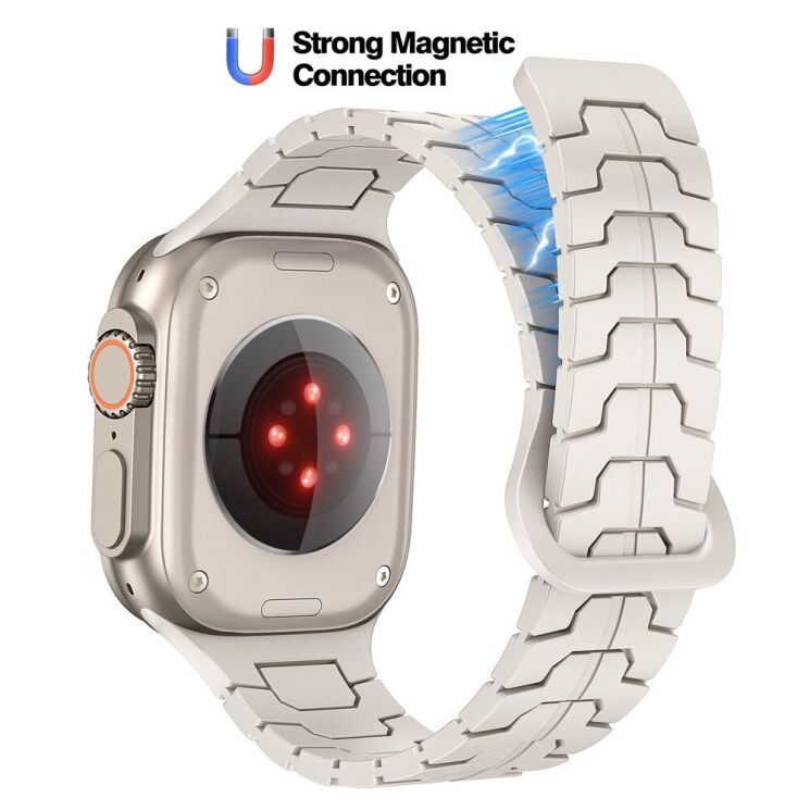 Ремінець Reframe Dragon Skin для Apple Watch 46 / 45 / 44 / SE 44 / 42 (Series 1-3) / Ultra / Ultra 2 - Starlight: фото 2 з 8