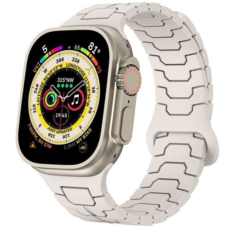 Ремінець Reframe Dragon Skin для Apple Watch 46 / 45 / 44 / SE 44 / 42 (Series 1-3) / Ultra / Ultra 2 - Starlight: фото 4 з 8