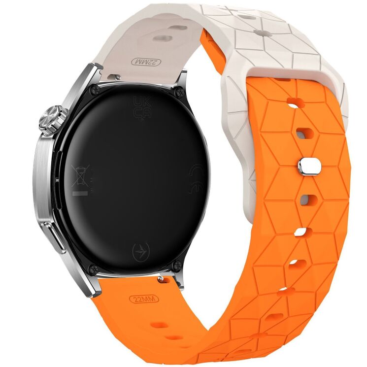 Ремінець Reframe Hexa Grip для годинників з шириною кріплення 22 мм - Starlight / Orange (895550SO) Ремінець Reframe Hexa Grip для годинників з шириною кріплення 22 мм - Starlight / Orange: фото 1 з 4