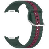Ремінець Reframe Vertical Strip для Samsung Galaxy Watch 8 (40/44mm) / 8 Classic (43/47mm) / Ultra 2 - Dark Green / Wine Red: фото 1 з 5