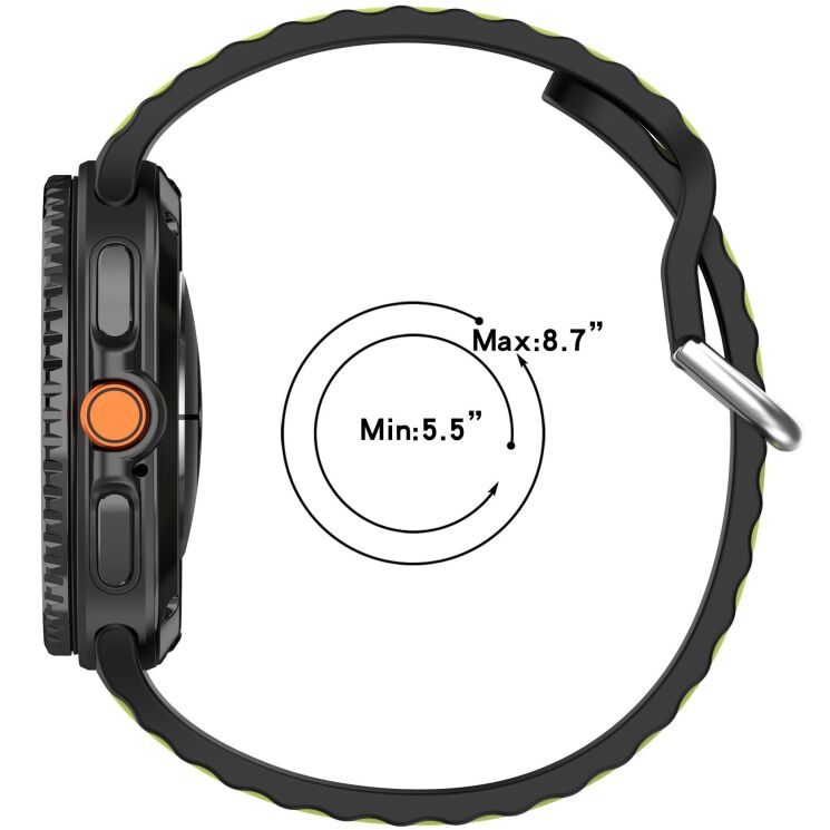 Ремінець Reframe Vertical Strip для Samsung Galaxy Watch 8 (40/44mm) / 8 Classic (43/47mm) / Ultra 2 - Dark Green / Wine Red: фото 5 з 5