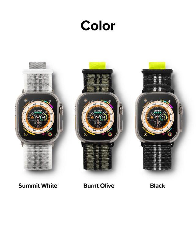 Ремінець Ringke Sports Air Loop для Apple Watch 46 / 44 / SE 44 / 45 / Ultra / Ultra 2 / Ultra 3 (49mm) 8809919306201 - Black: фото 15 з 16