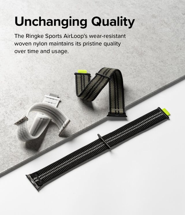 Ремінець Ringke Sports Air Loop для Apple Watch 46 / 44 / SE 44 / 45 / Ultra / Ultra 2 / Ultra 3 (49mm) 8809919306201 - Black: фото 8 з 16