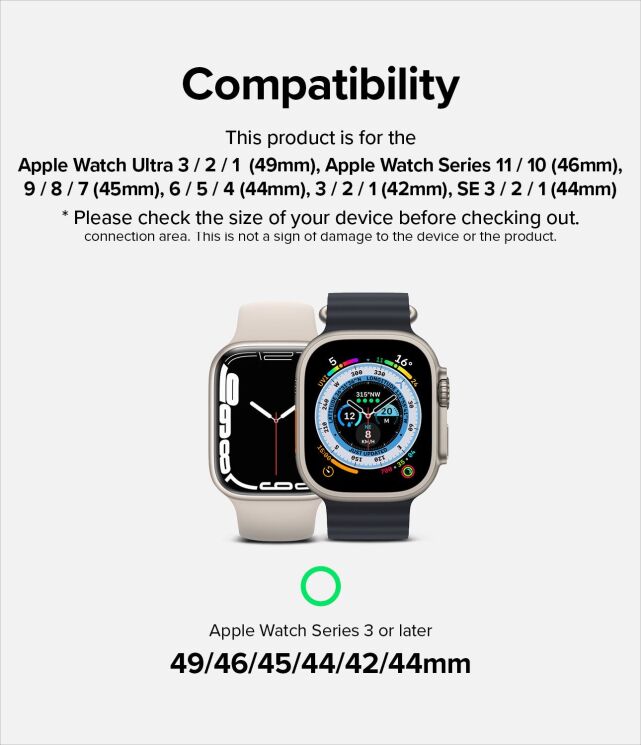 Ремінець Ringke Sports Air Loop для Apple Watch 46 / 44 / SE 44 / 45 / Ultra / Ultra 2 / Ultra 3 (49mm) 8809919306201 - Black: фото 3 з 16