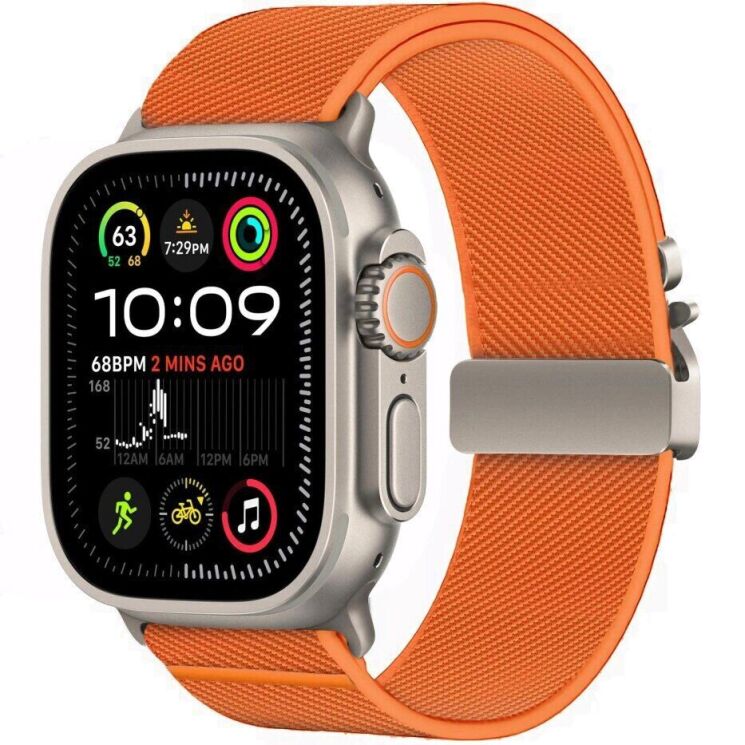 Ремешок Tech-Protect Nylon Clasp для Apple Watch 46 / 45 / 44 / SE 44 / 42 (Series 1-3) / Ultra / Ultra 2 - Orange: фото 1 из 6