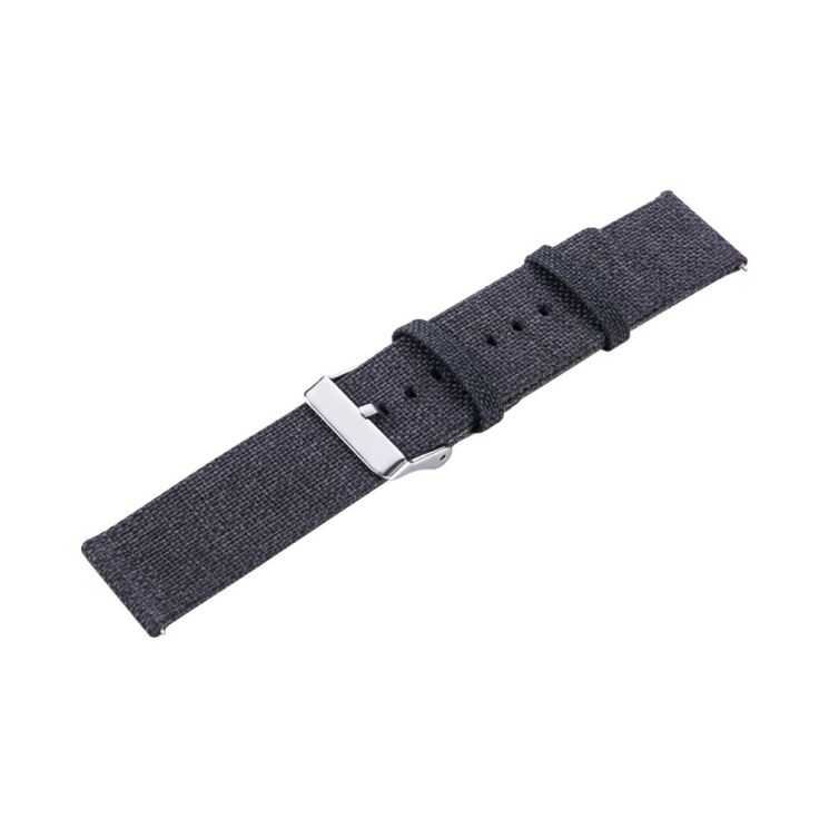 Ремінець UniCase Cloth Texture для Samsung Galaxy Watch 42mm / Watch 3 41mm - Black: фото 3 з 6