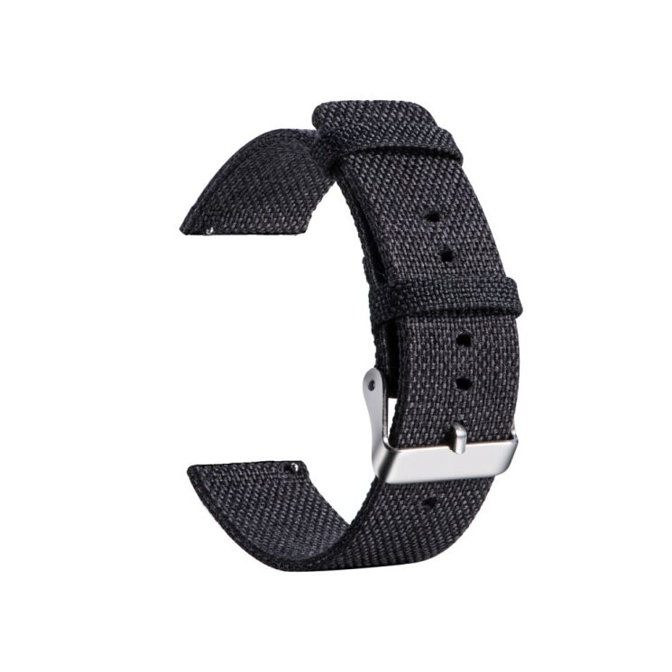 Ремінець UniCase Cloth Texture для Samsung Galaxy Watch 42mm / Watch 3 41mm - Black: фото 4 з 6