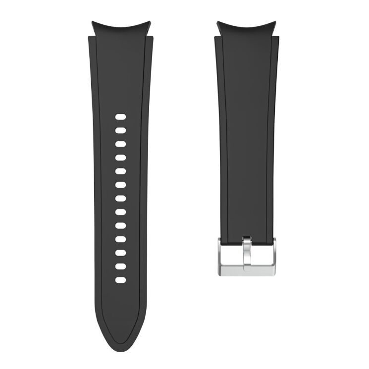 Ремешок UniCase Silicone Strap для Samsung Galaxy Watch 4 / 4 Classic / 5 / 5 Pro / 6 / 6 Classic / 7 / FE - Black: фото 3 из 3