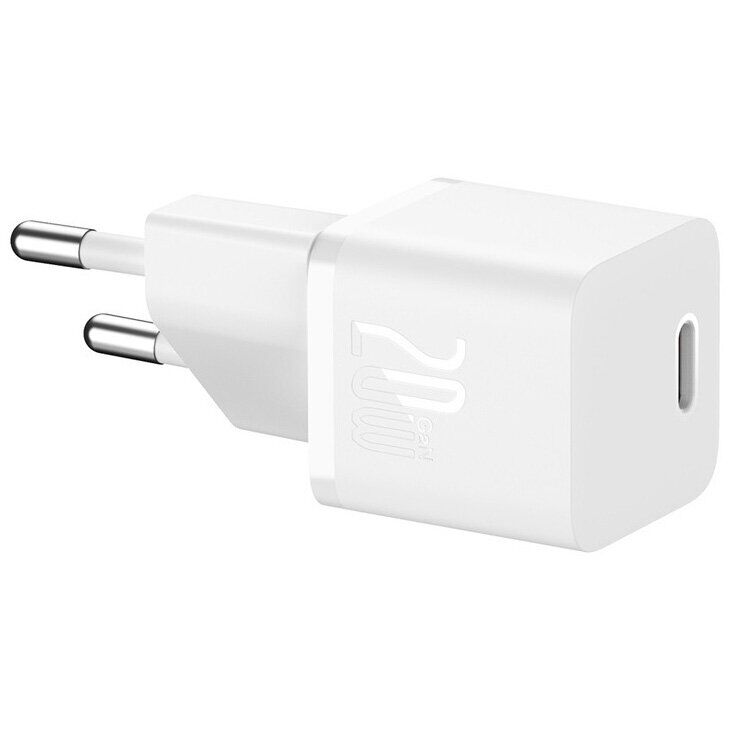 Сетевое зарядное устройство Baseus GaN5 1C 20W + кабель Type-C to Type-C (P10110900213-01) - White: фото 4 из 17