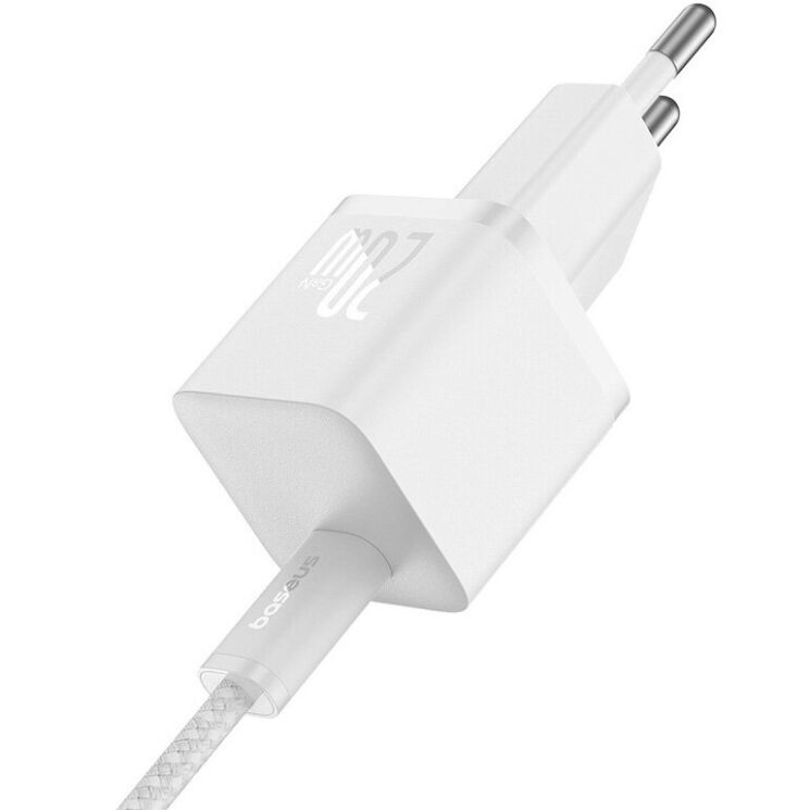 Сетевое зарядное устройство Baseus GaN5 1C 20W + кабель Type-C to Type-C (P10110900213-01) - White: фото 6 из 17