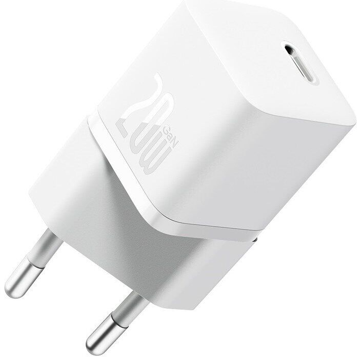 Сетевое зарядное устройство Baseus GaN5 1C 20W + кабель Type-C to Type-C (P10110900213-01) - White: фото 2 из 17