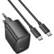 Мережевий зарядний пристрій Hoco CS61A PD30W + QC3.0 (USB + Type-C) + кабель Type-C to Type-C - Black (960229B). Фото 2 з 8