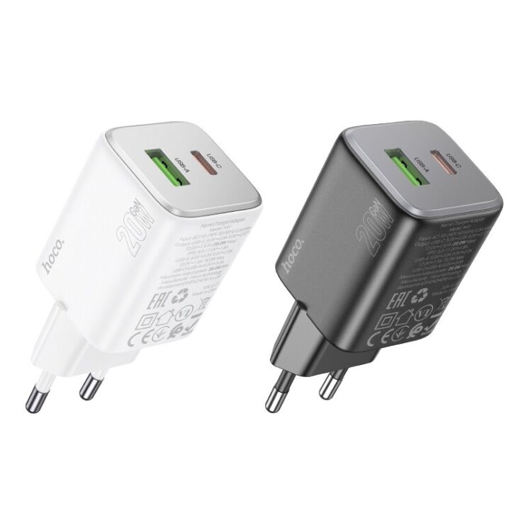 Сетевое зарядное устройство Hoco N41 PD20W+QC3.0 - White: фото 4 из 7