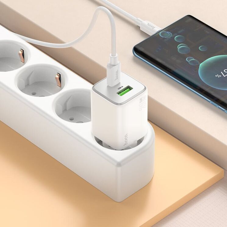 Сетевое зарядное устройство Hoco N41 PD20W+QC3.0 - White: фото 7 из 7