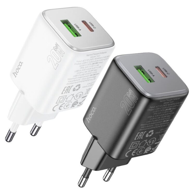 Сетевое зарядное устройство Hoco N41 PD20W+QC3.0 - White: фото 5 из 7
