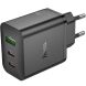 Мережевий зарядний пристрій Hoco N51 PD65W (USB + 2Type-C) - Black (960196B). Фото 3 з 8