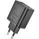 Мережевий зарядний пристрій Hoco N51 PD65W (USB + 2Type-C) - Black (960196B). Фото 4 з 8