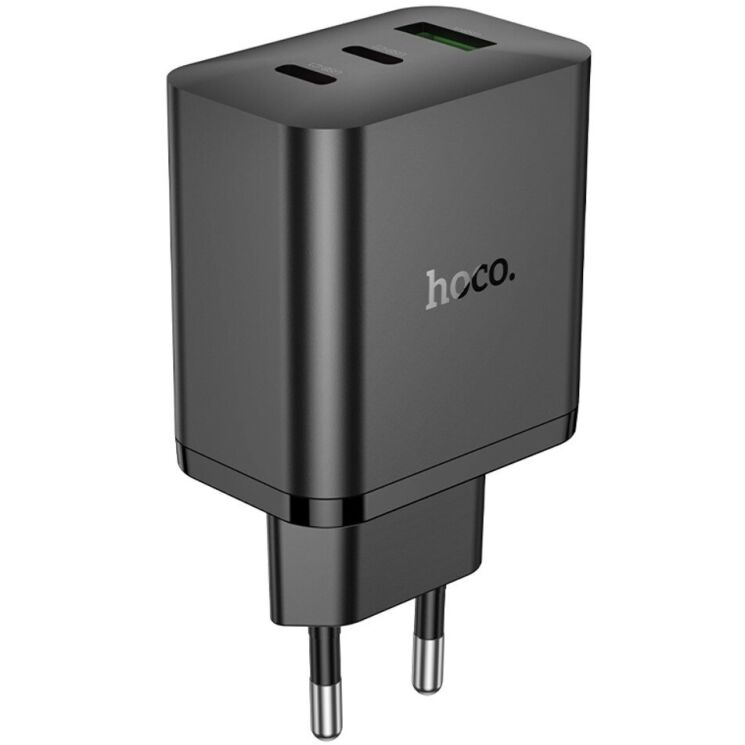 Мережевий зарядний пристрій Hoco N51 PD65W (USB + 2Type-C) - Black: фото 2 з 8